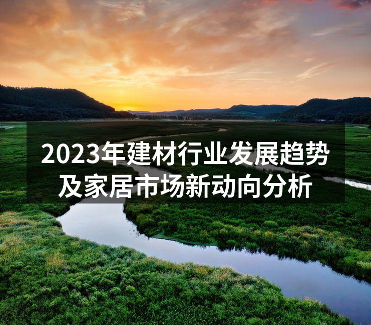 2023年建材行业发展趋势及家居市场新动向分析