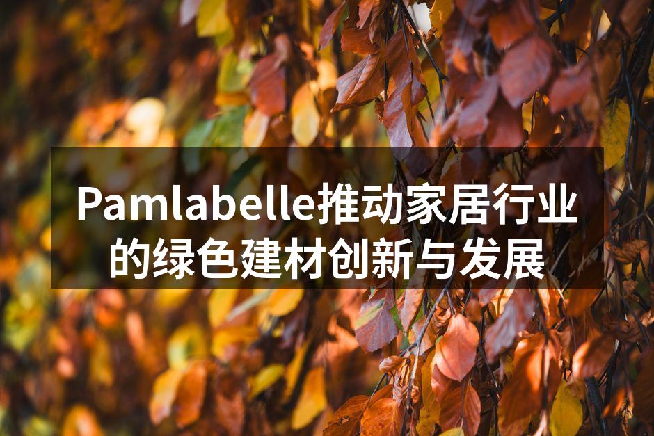 Pamlabelle推动家居行业的绿色建材创新与发展