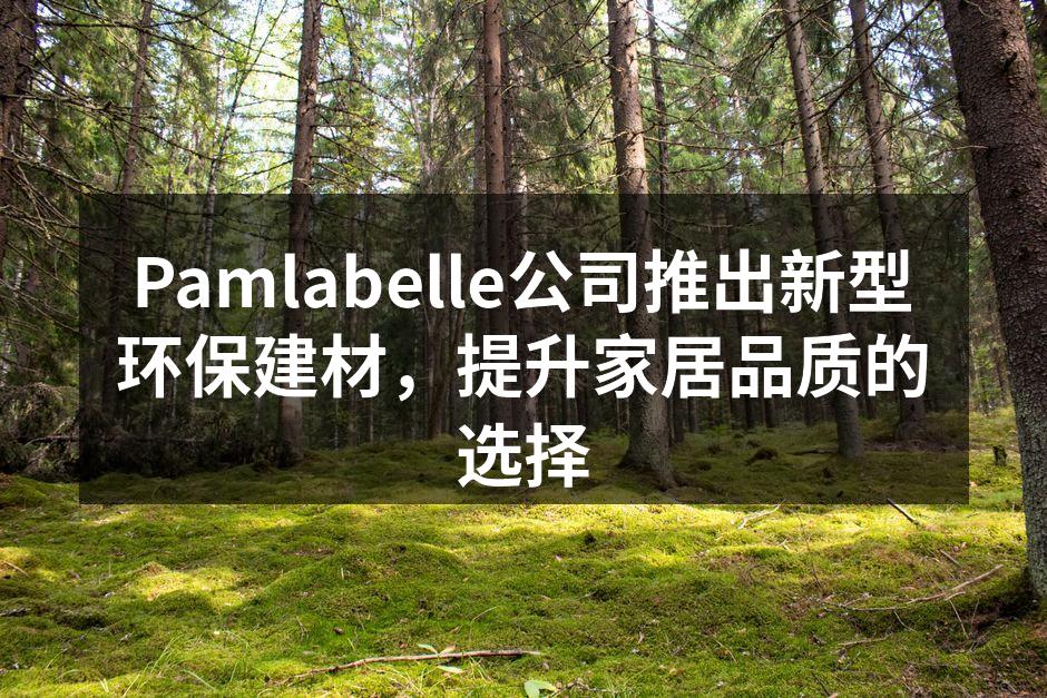 Pamlabelle公司推出新型环保建材，提升家居品质的选择